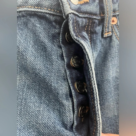 ZARA VINTAGE BLUE COTTON DENIM SHORTS SIZE 12 - Picture 7 of 9